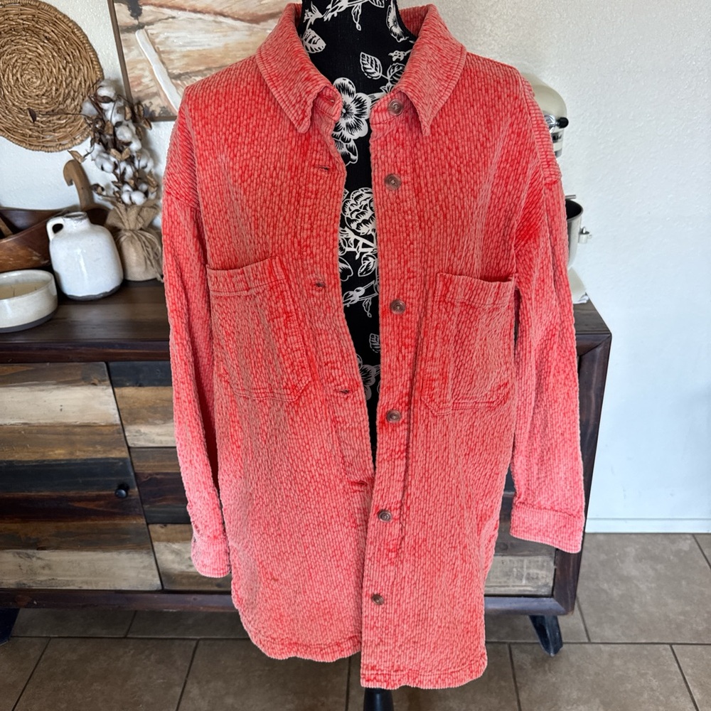 Women's Coral Chenille Shacket Jacket